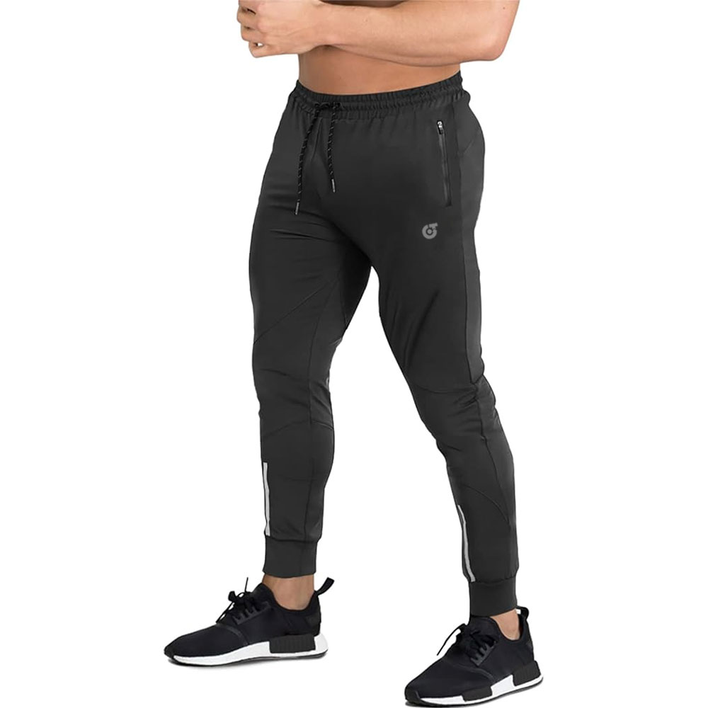 TE-9510: Men’s Stealth Reflective Performance Joggers – Elite Compression Tracksuit