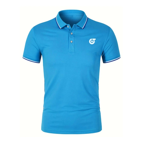 TE-3959 Men&rsquo;s Sky Blue Performance Polo &ndash; Vibrant Short Sleeve Athletic Golf Shirt &ndas - Art No TE-3959 - True Trade Corporation