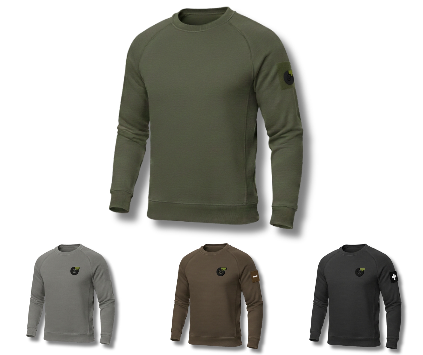 TE-3981 | Tactical Modular Sweatshirt with PVC Logo Integration