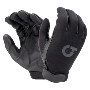 True Trade TE-4012 Leather Palm Tactical Duty Gloves &ndash; Neoprene Back & Secure Fit for Patr - TE-4012