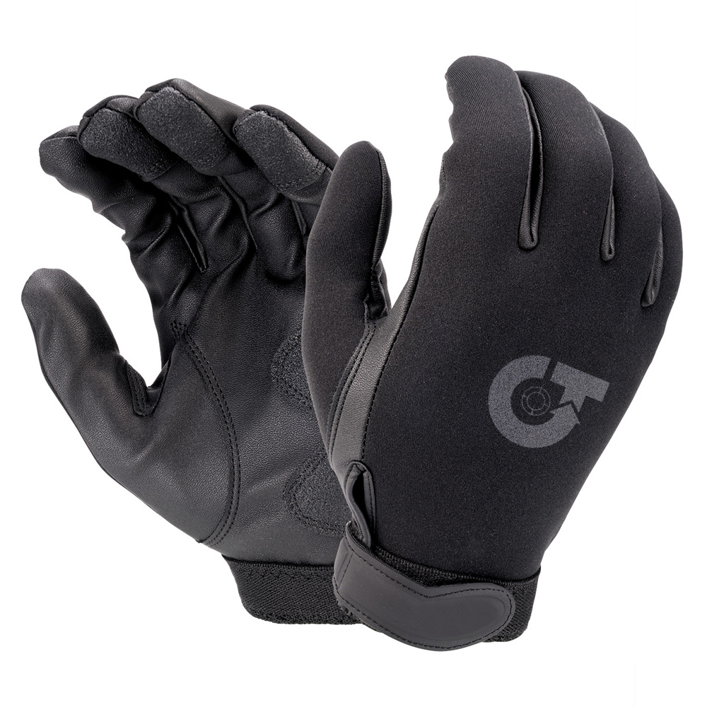 True Trade TE-4012 Leather Palm Tactical Duty Gloves – Neoprene Back & Secure Fit for Patr