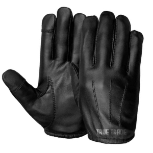 True Trade TE-4016 Touchscreen Black Leather Duty Gloves &ndash; High-Tactile Patrol & Uniform G - TE-4016