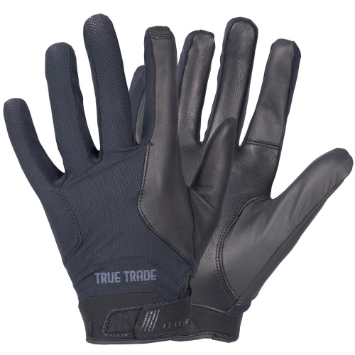 True Trade TE-4017 Leather Palm Ventilated Tactical Gloves &ndash; Breathable Mesh Back for Patrol - Art No TE-4017 - True Trade Corporation