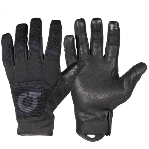 TE-4028 All-Black Professional Duty Gloves &ndash; Reinforced Synthetic Back & Smooth Leather Pa - Art No TE-4028 - True Trade Corporation