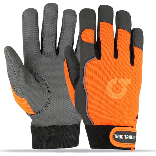 True Trade TE-3014 Hi-Vis Mechanic Gloves &ndash; Touchscreen Compatible with Non-Slip Grip & Ve - Art No TE-3014 - True Trade Corporation