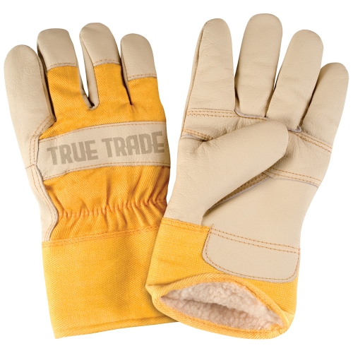 Cowhide Leather Palm Work Gloves - Industrial Safety & Utility - Art No TE-2003 - True Trade Corporation