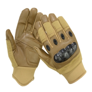 Art. No. 7020H Tan Tactical Hard Knuckle Gloves &ndash; Desert Combat Impact Gloves with Reinforced  - 7020 TAN