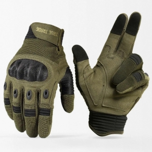 Olive Drab Tactical Touchscreen Gloves with Hard Knuckle Impact Protection - TE-1026 - TE-1026