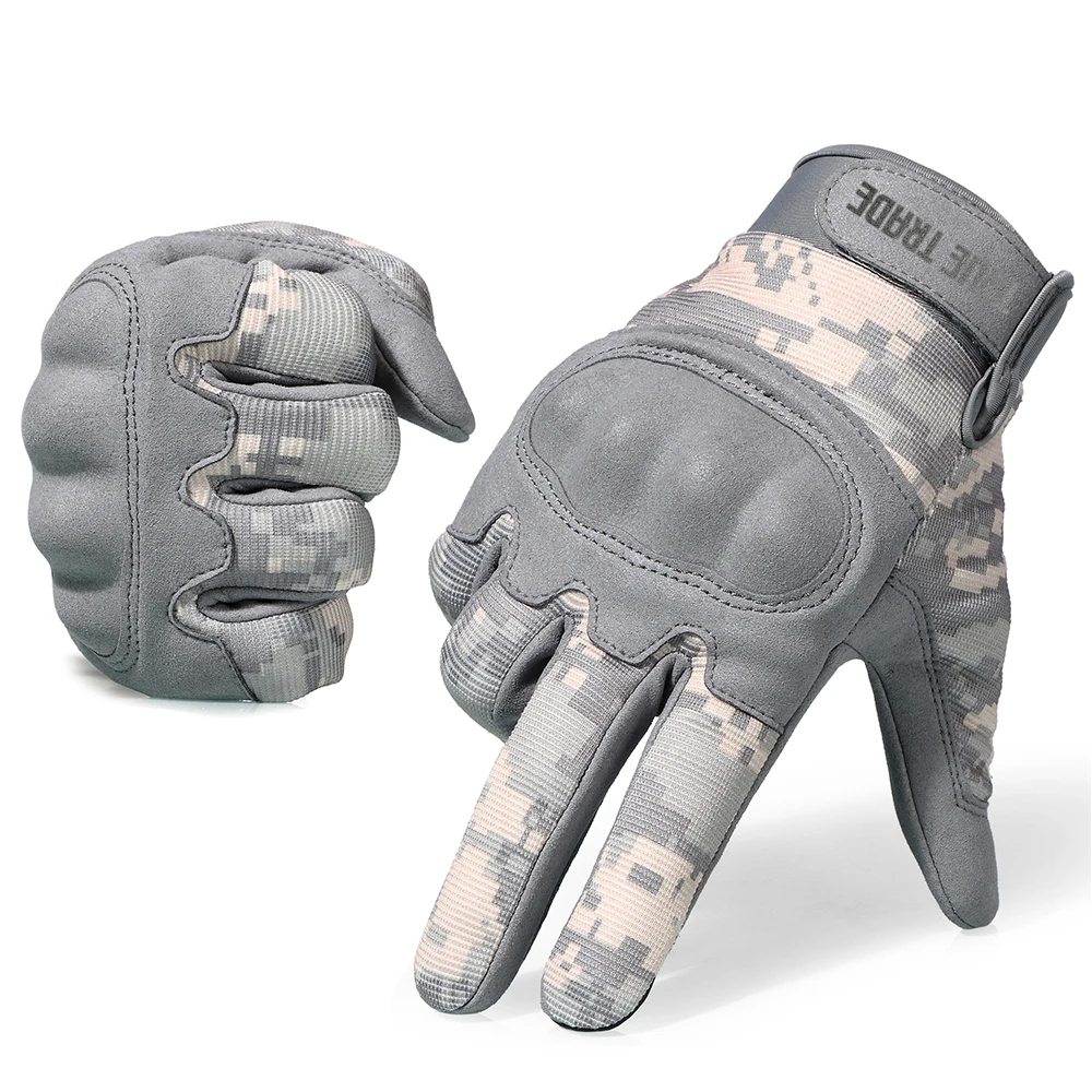 Tactical Gloves for Men - Military Grade, Hard Knuckle, Digital Camo